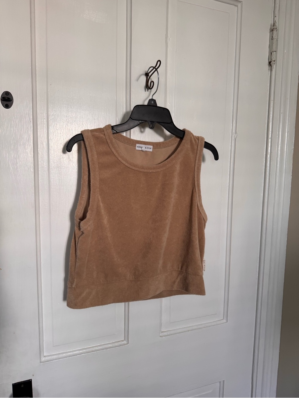 Kendall & Kylie Camel Velour Tank Top